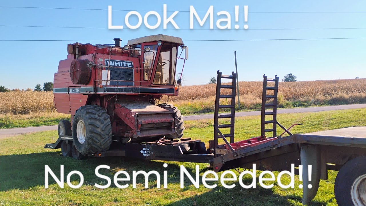 Transporting a White 8900 Combine