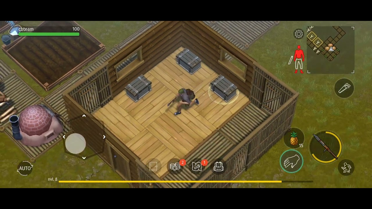 Jurassic Survival #2 pela primeira vez nos arbustos de palmeiras para lootiar