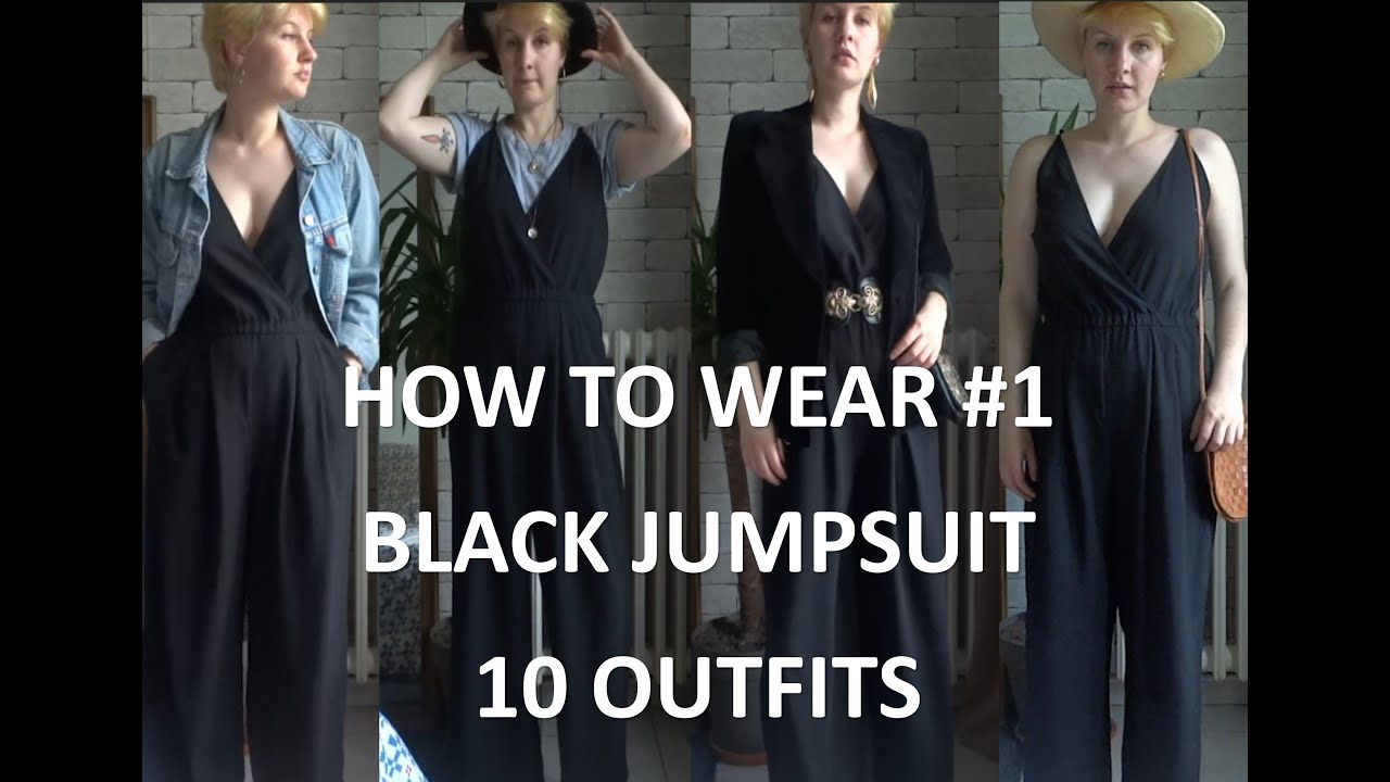 HOW TO WEAR#1 BLACK JUMPSUIT-10 OUTFITS