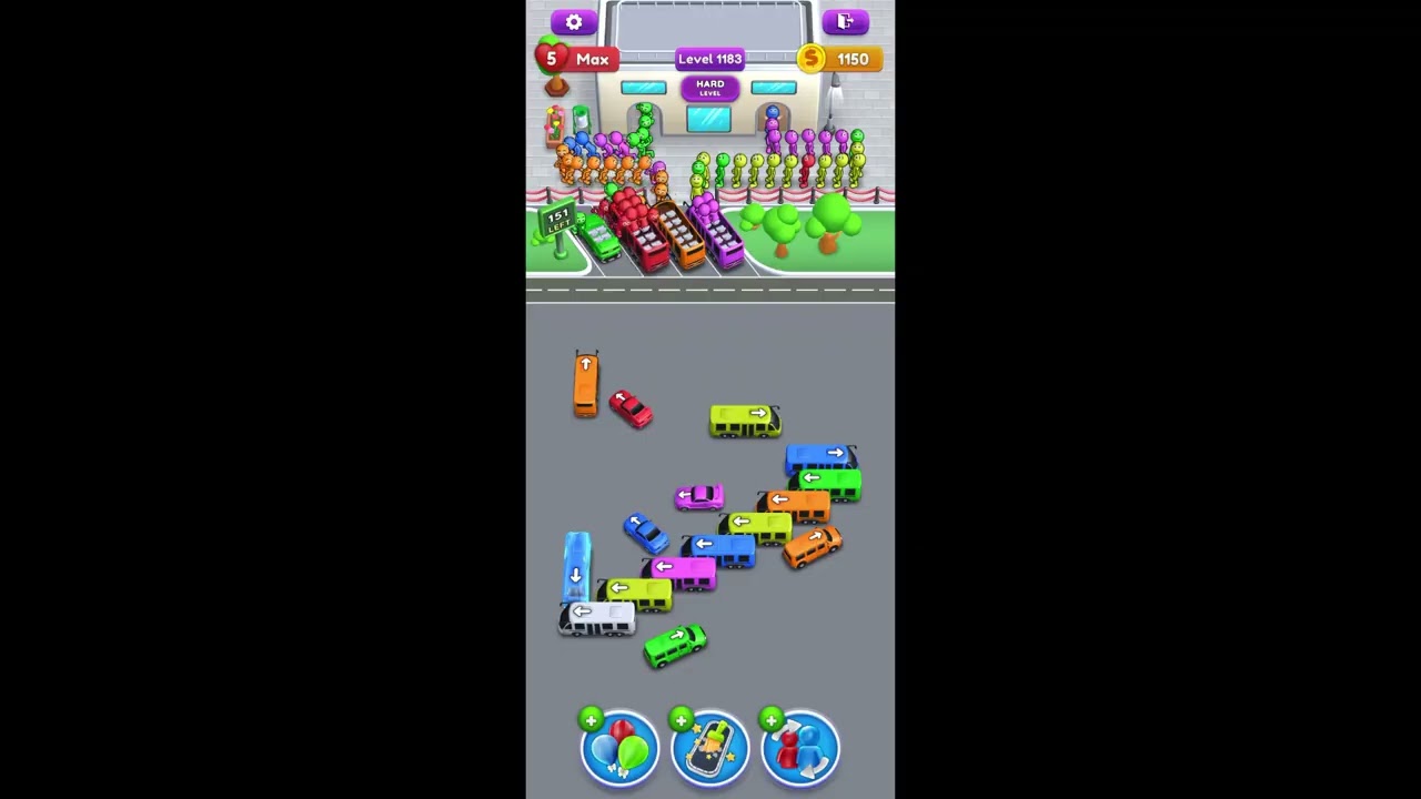 Crowd Express Level 1183 Walkthrough (No Magnet Power Used) | NEW UPDATED LEVELS!