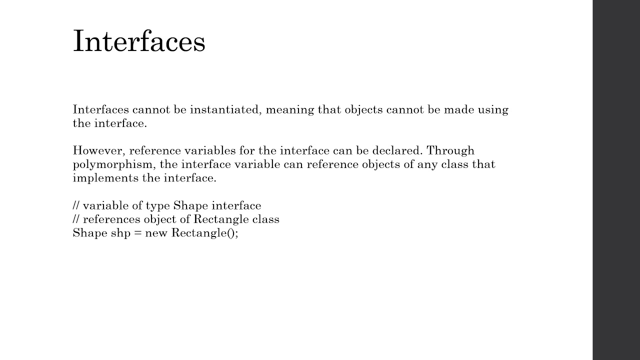 Introduction to Interfaces