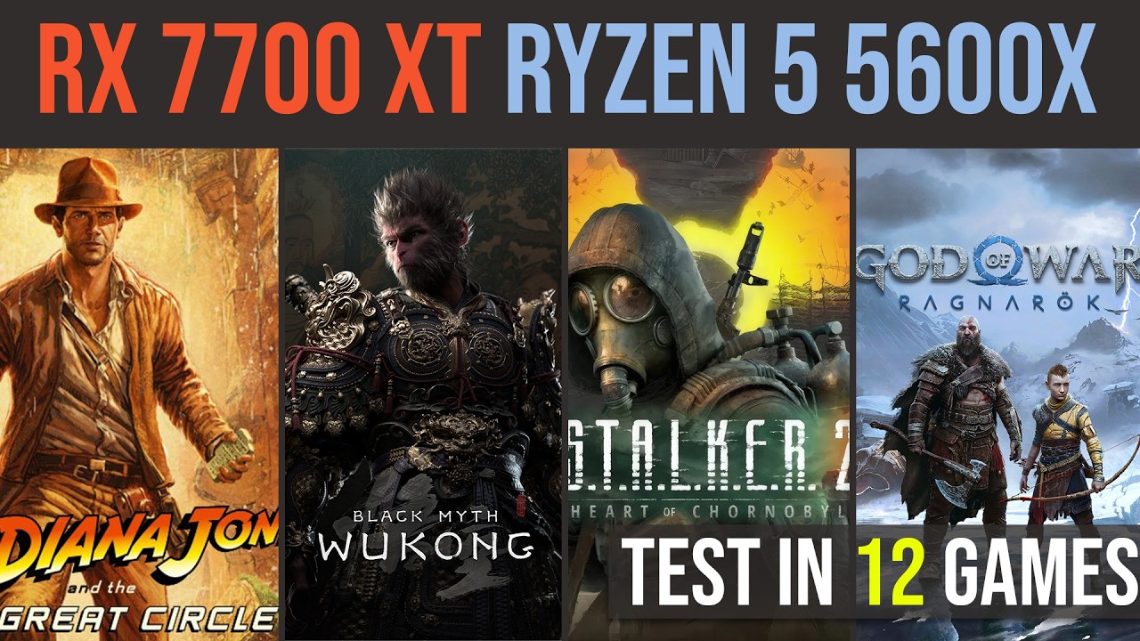 RX 7700 XT 12GB | R5 5600x Test in 12 games