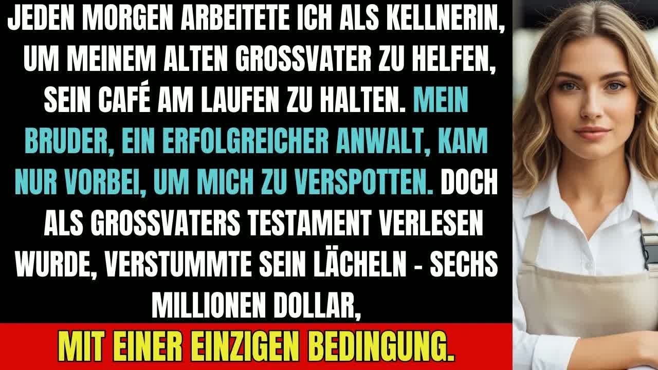 Mein Bruder war Anwalt, ich nur Kellnerin – bis Großvaters Testament alles änderte