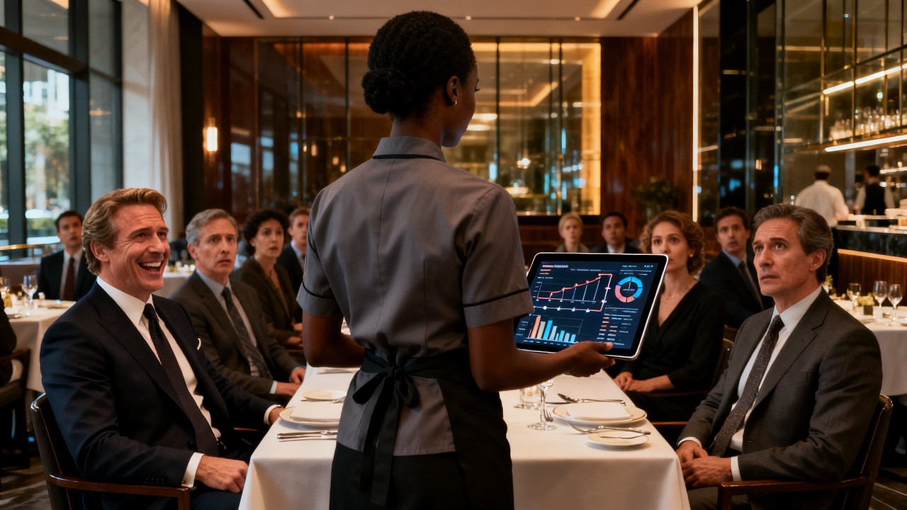 Billionaire Jokes About Stock Tips — The Waitress Knows His Biggest Mistakes