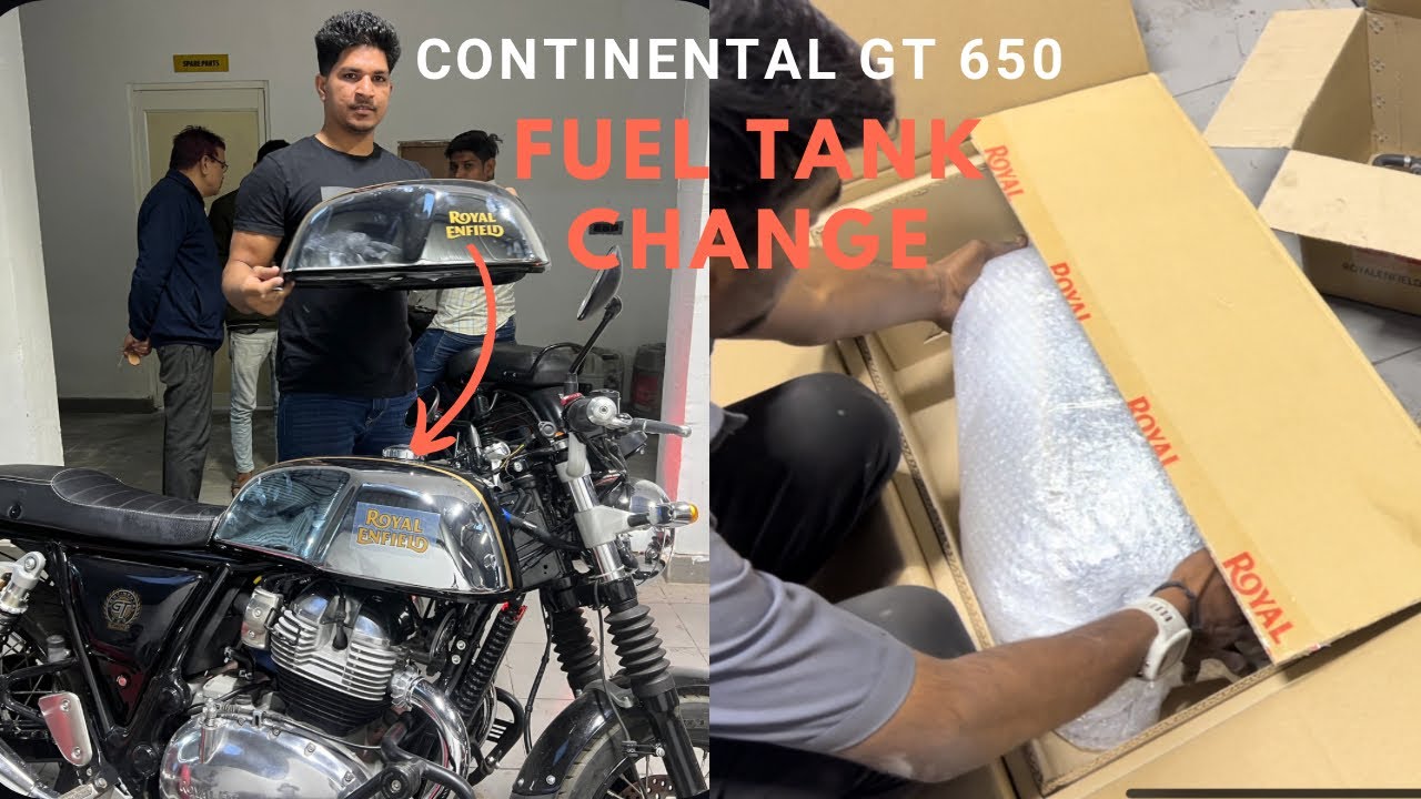 Fuel Tank change free me 😱 || Royal Enfield Continental GT 650 || 2024 model #trending