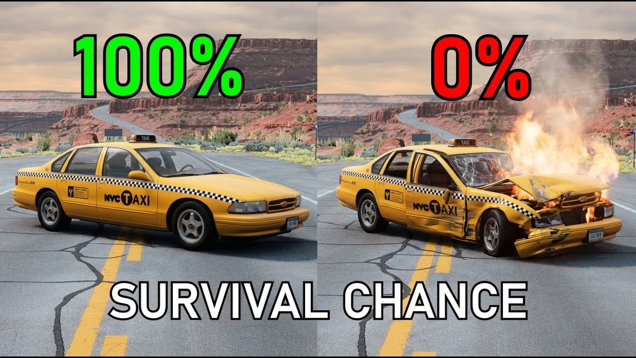 Realistic Survival Chance Crash Testing Ep.23 | BeamNG.drive