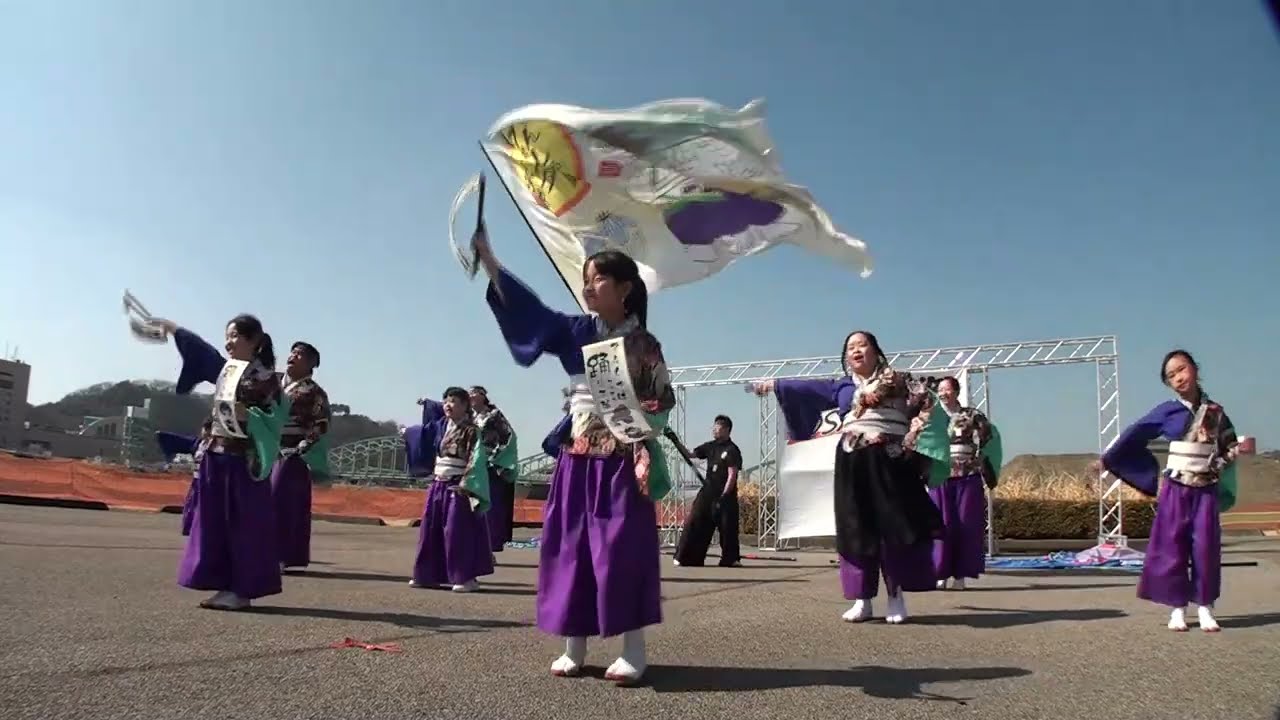 『てんしゃばフェスタ踊り子隊』さん　「月咲く夜に」＆「バースデーサプライズ」　2026.2.22「足利YOSAKOI祭り」中橋緑地北多目的広場　2回目ステージ演舞です。
