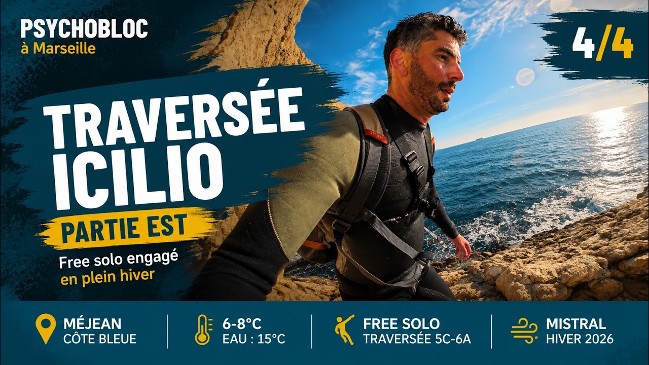 Traversée Icilio – Partie Est (4/4) 🌊 Free solo engagé en plein hiver