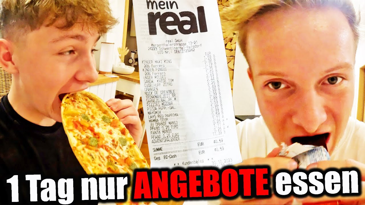 1 Tag nur ANGEBOTE essen 🍔🍕 TipTapTube