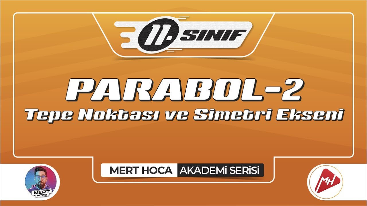 Parabol-2 | Tepe Noktası ve Simetri Ekseni | 11.Sınıf Konu Anlatımı | Akademi Serisi