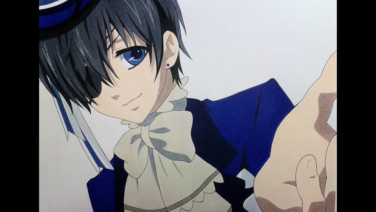 Drawing Ciel Phantomhive from Black Butler 黒執事のシエルをコピックで描いてみた