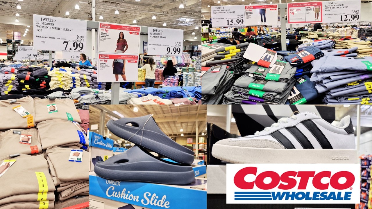 New at Costco best deal this week women's And men's clothes clearance