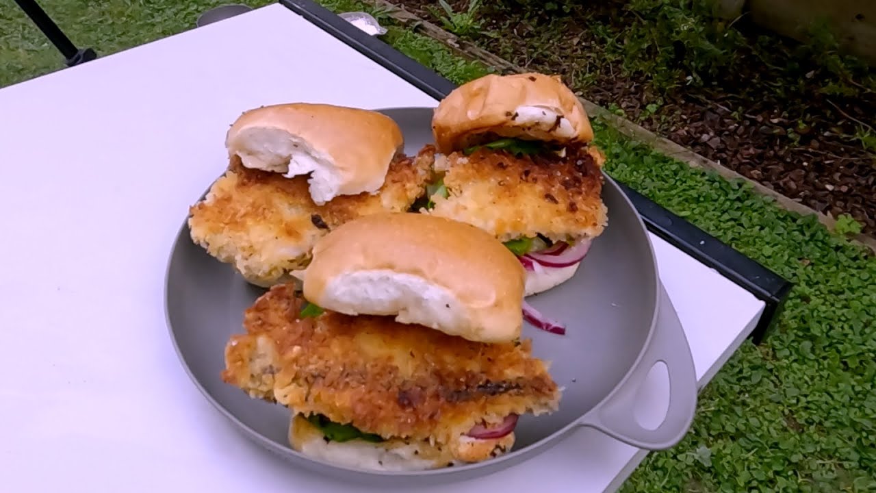 Trangia Fish Sliders.  Cooking on the Trangia 27