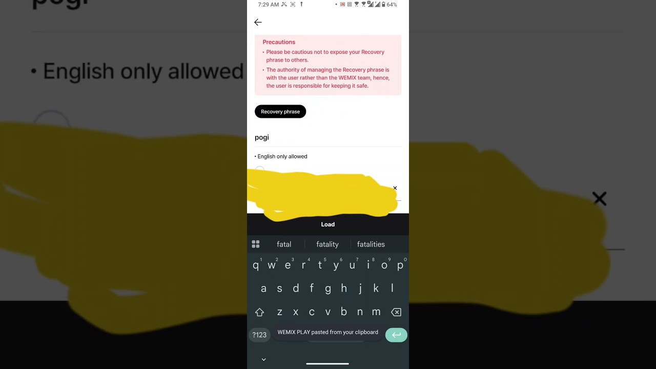 UNA WALLET PASSWORD RESET USING WEMIX PLAY