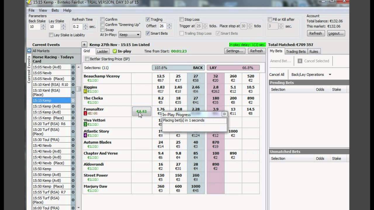 FairBot ,Horse Racing  InPlay 1m