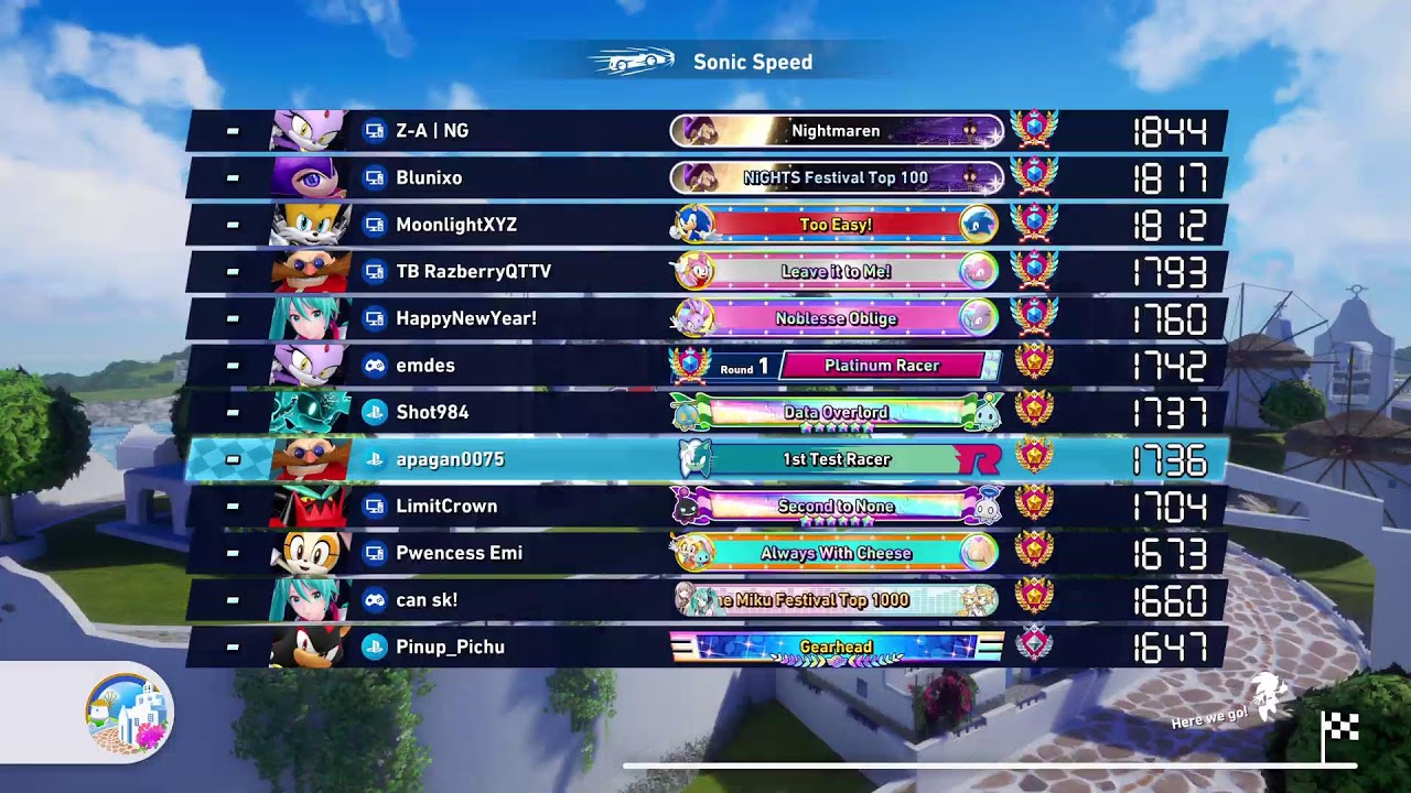 4th Session of Legend competition Round 2 - Sonic Racing Crossworlds