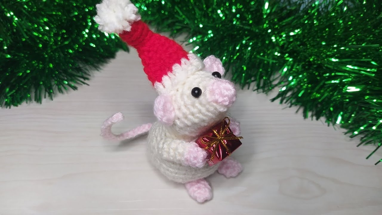 Topolino Uncinetto Amigurumi Natale 🐭🎄 Mouse Christmas Crochet 🎅🏻 Raton Navideño Crochet