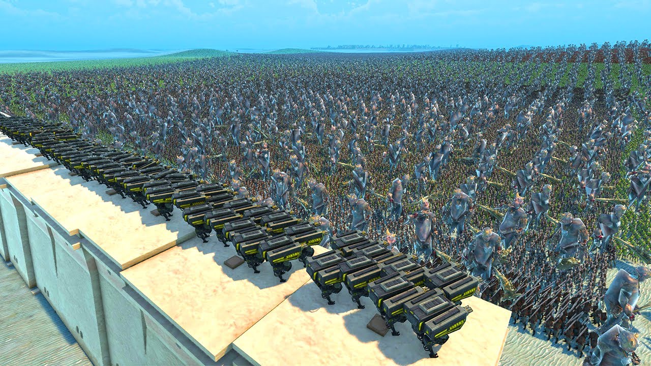 BLACK MILITARY TANK, T45 SHOTGUN & MINIGUN VS 4.2M GIANT EVILS !! UEBS 2