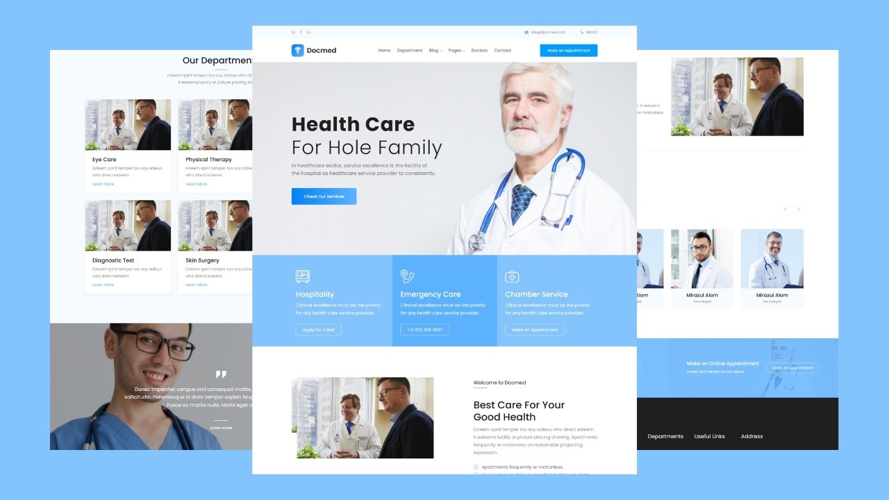 Healthcare Website Template – Docmed Bootstrap 4 HTML5