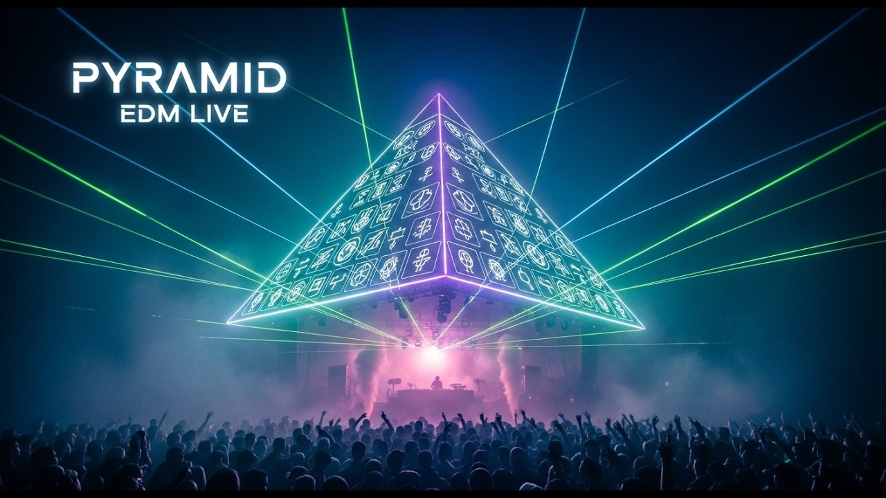 Pyramid EDM Live 🔺 Mysterious Neon Festival Vibes