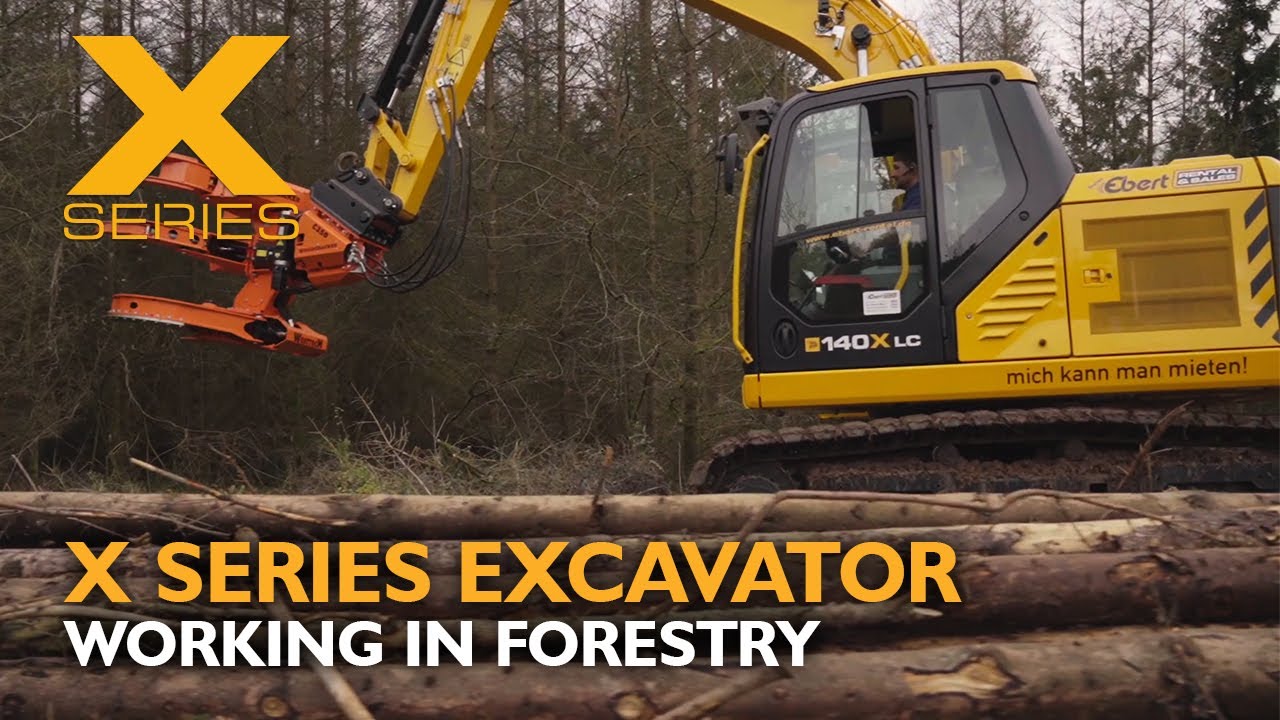 JCB 140X Tracked X-Series Excavator Working in Forestry