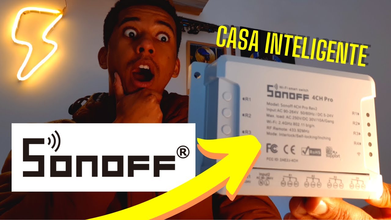 Como Instalar SONOFF 4CH Pro Rev2 | Automação Residencial (+ configuração)