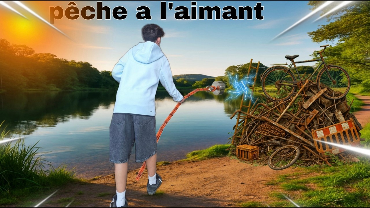 On fait de la pêche à l’aimant ( on trouve un objet bizarre !)