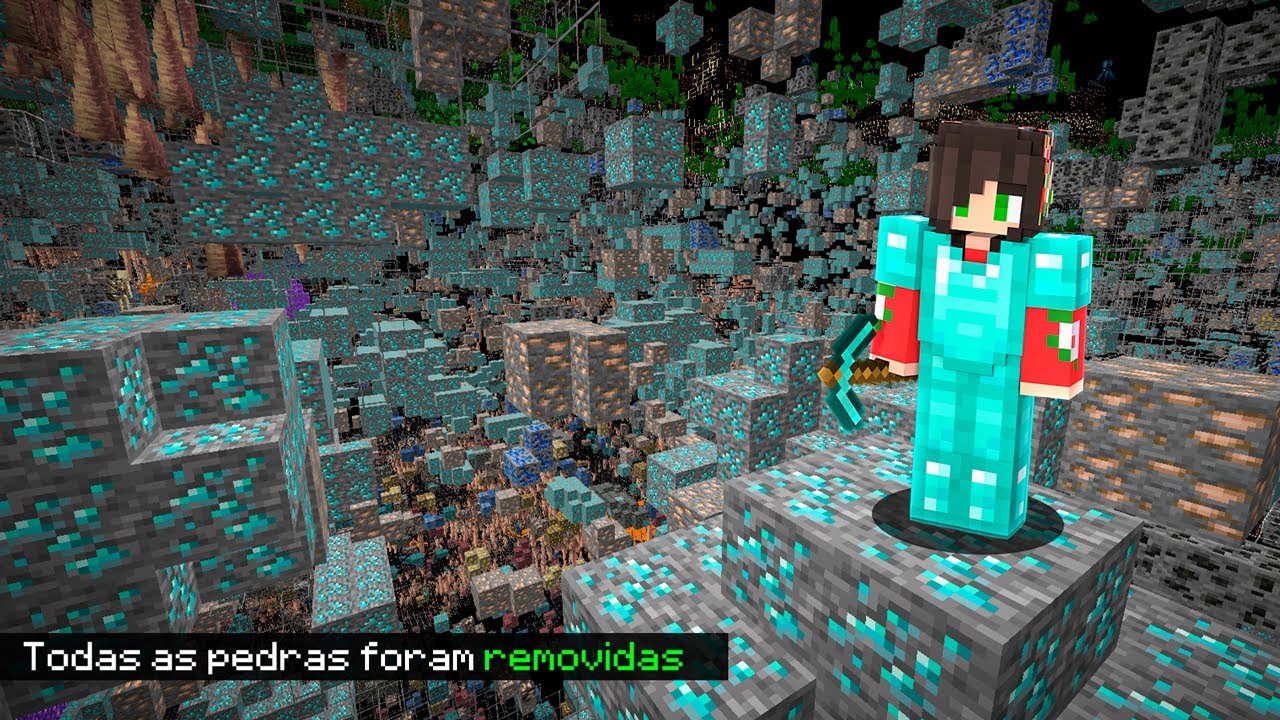 Eu Removi TODAS as Pedras do Mundo no Minecraft