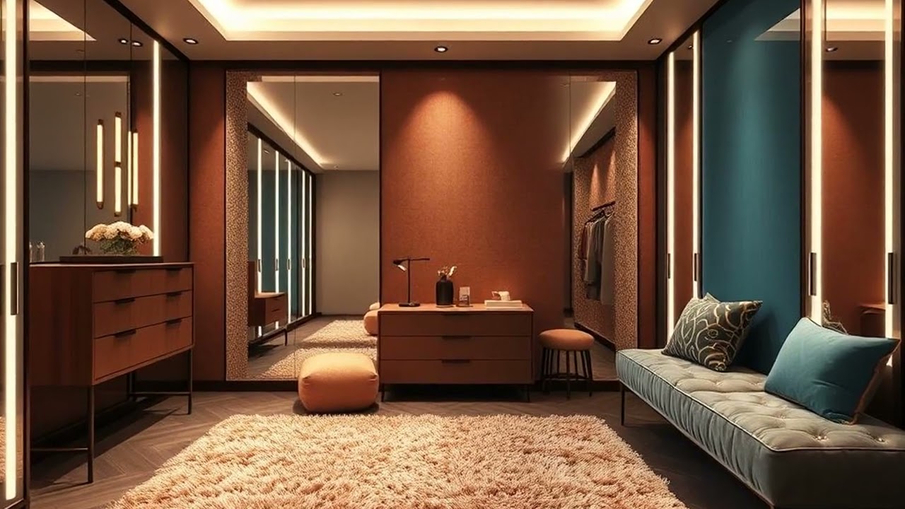Transform Your Space: The Art of Accent Walls in an Art Deco Dressing Room