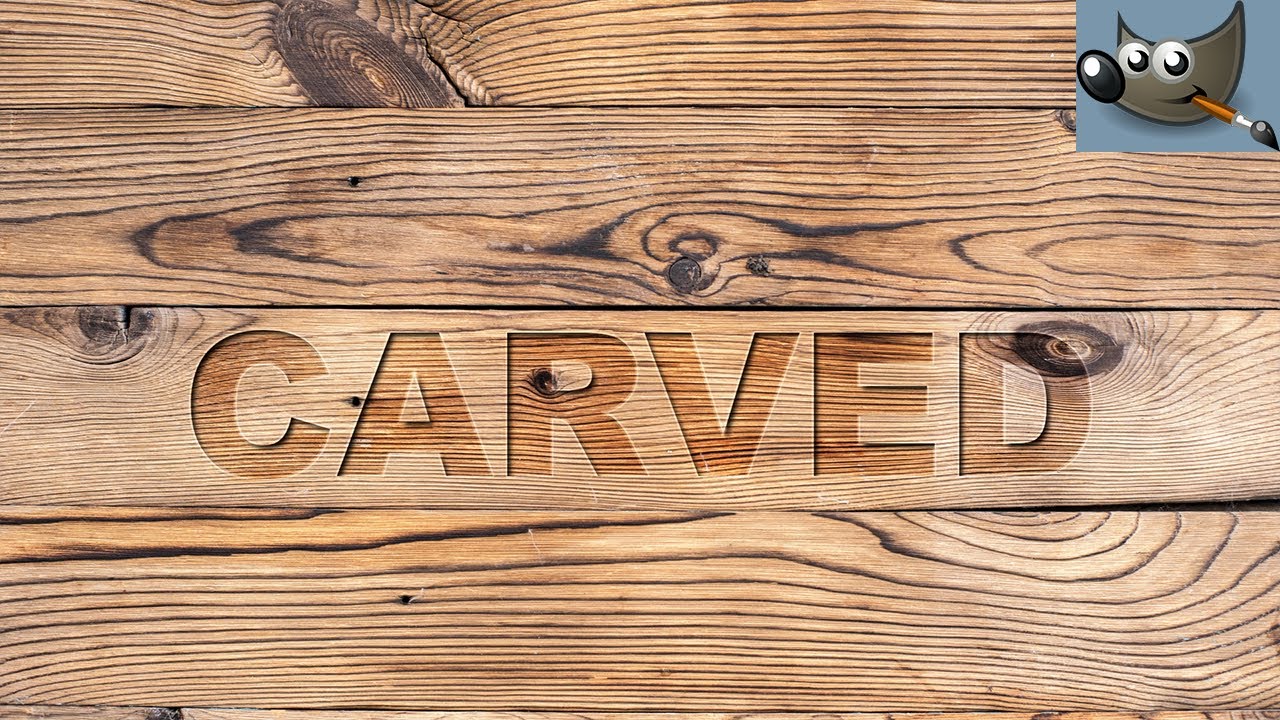 Create a Carved Text Effect in Gimp