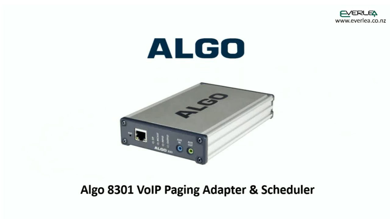 Algo 8301VoIP Paging Interface/ Schedular