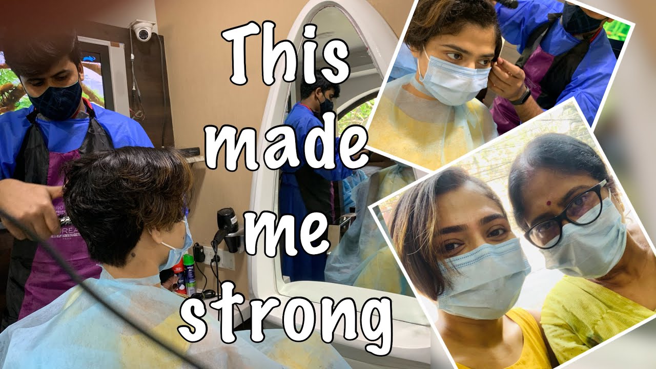 This made me strong |after my first chemo| decided to chop my hair 🙂