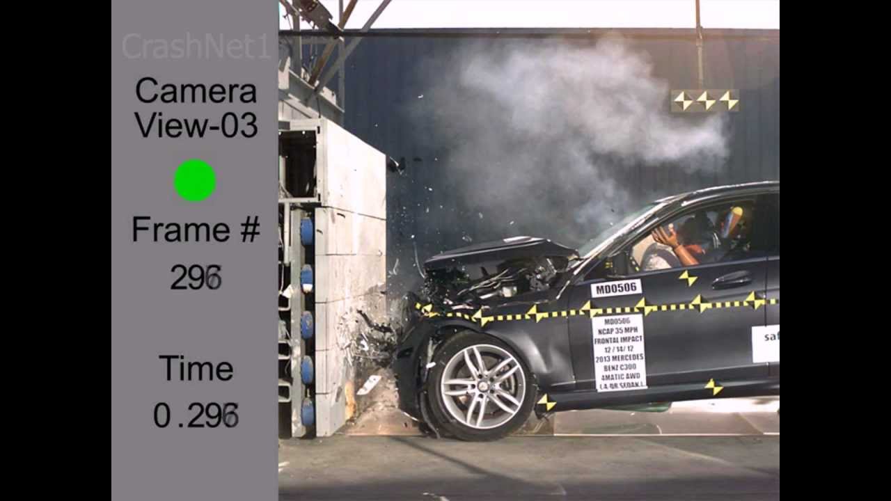 Mercedes Benz C-Class | 2013 | Frontal Crash Test | NHTSA | CrashNet1