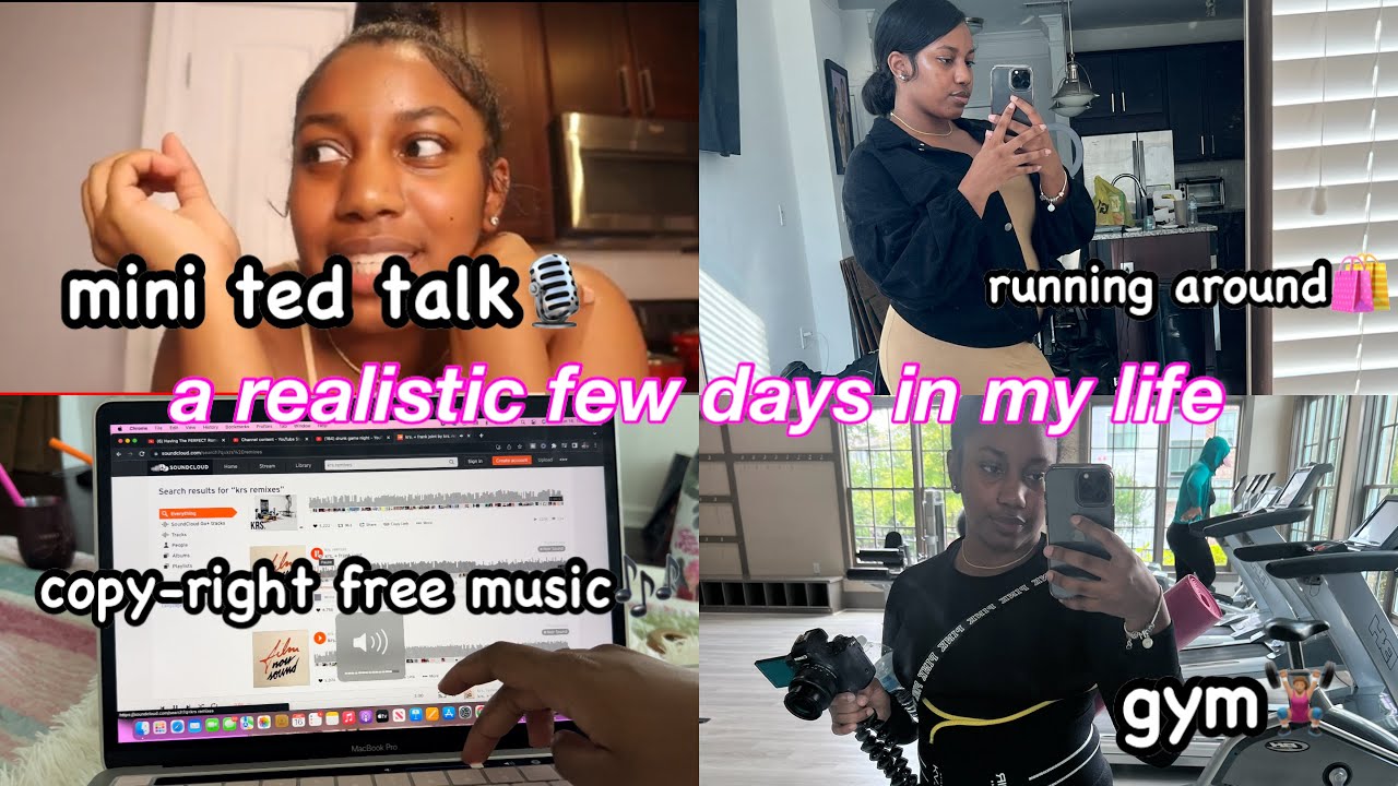 a few REALISTIC days in my life: running around, being a content creator, copy-right free music