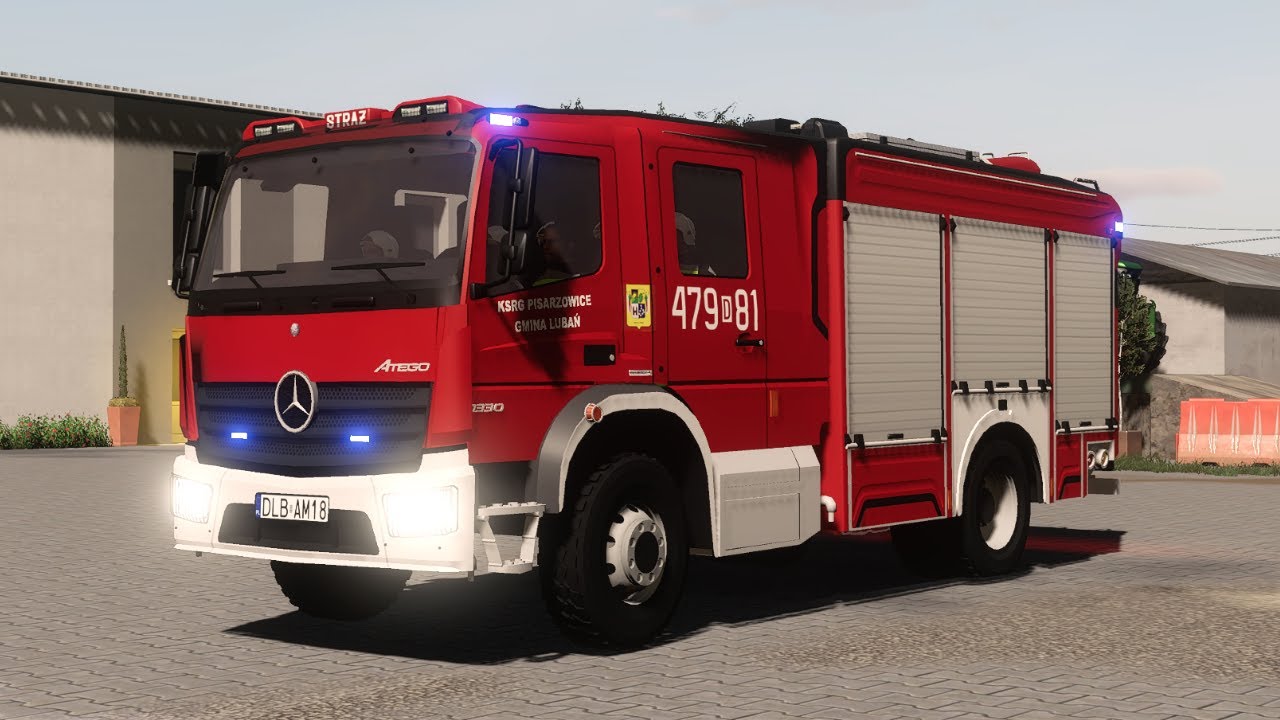 [FS19] DOWNLOAD Mercedes Atego 1530 GBA /Moto-Truck - OSP Pisarzowice