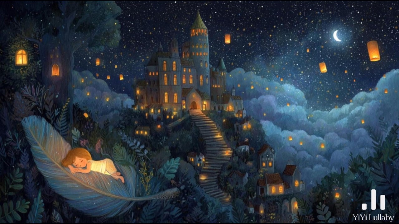 Soothing Lullaby 🌙 Journey on a Glowing Feather to the Castle of Dreams