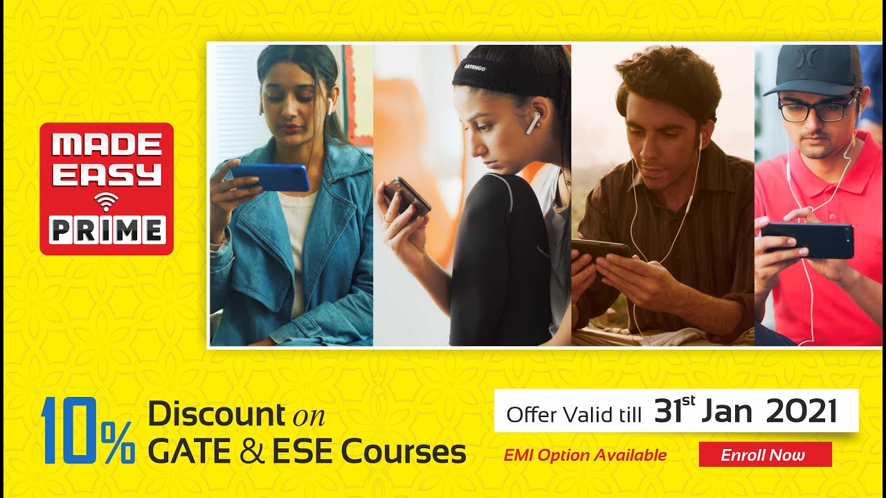 GATE 2022 & ESE + GATE 2022 | Live Classes | Avail 10% Discount till 31st Jan, 2021| MADE EASY PRIME