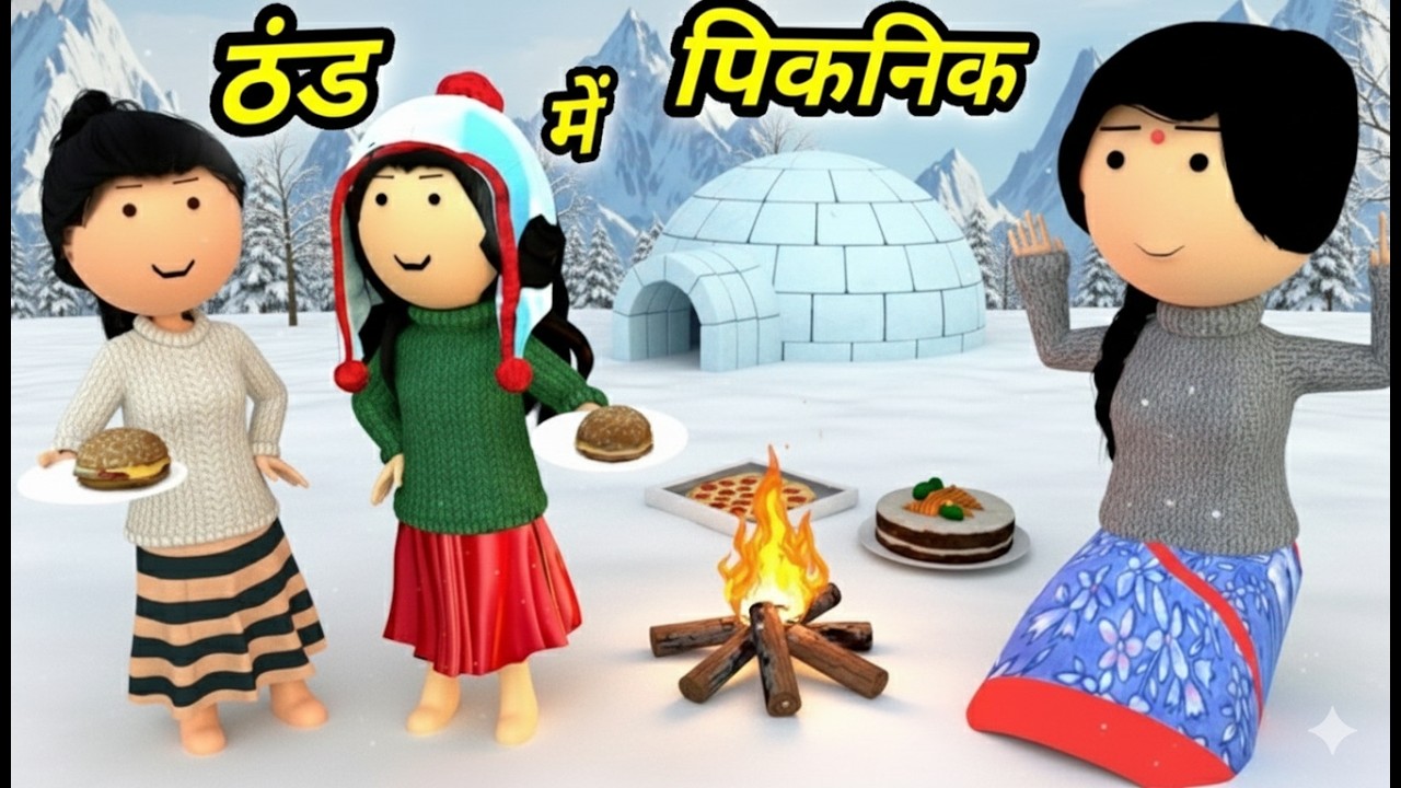 JOKE OF - Thand mein picnic ( ठंड में पिकनिक ) - Comedy time toons
