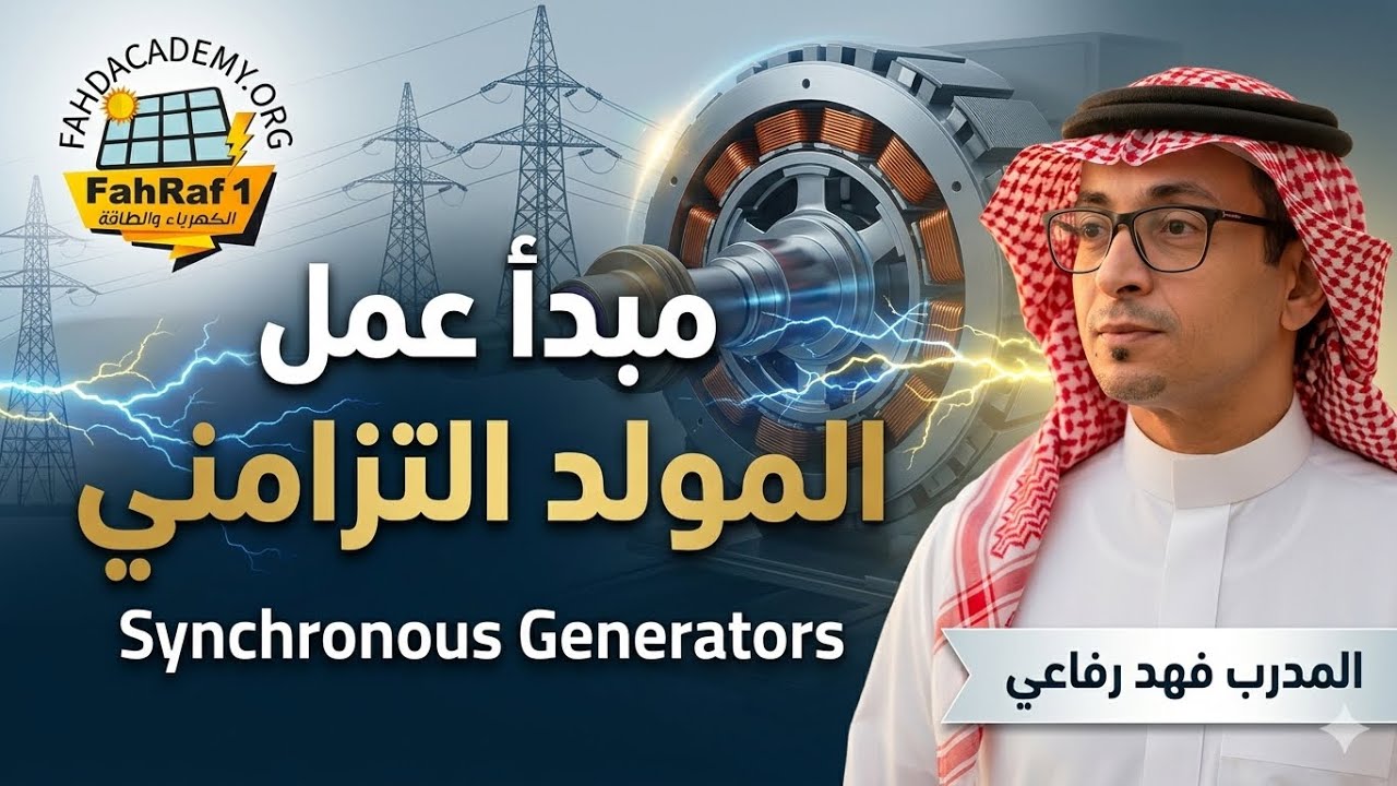 مبدأ عمل المولد التزامني fahraf1.com المزيد اسفل الفيديو