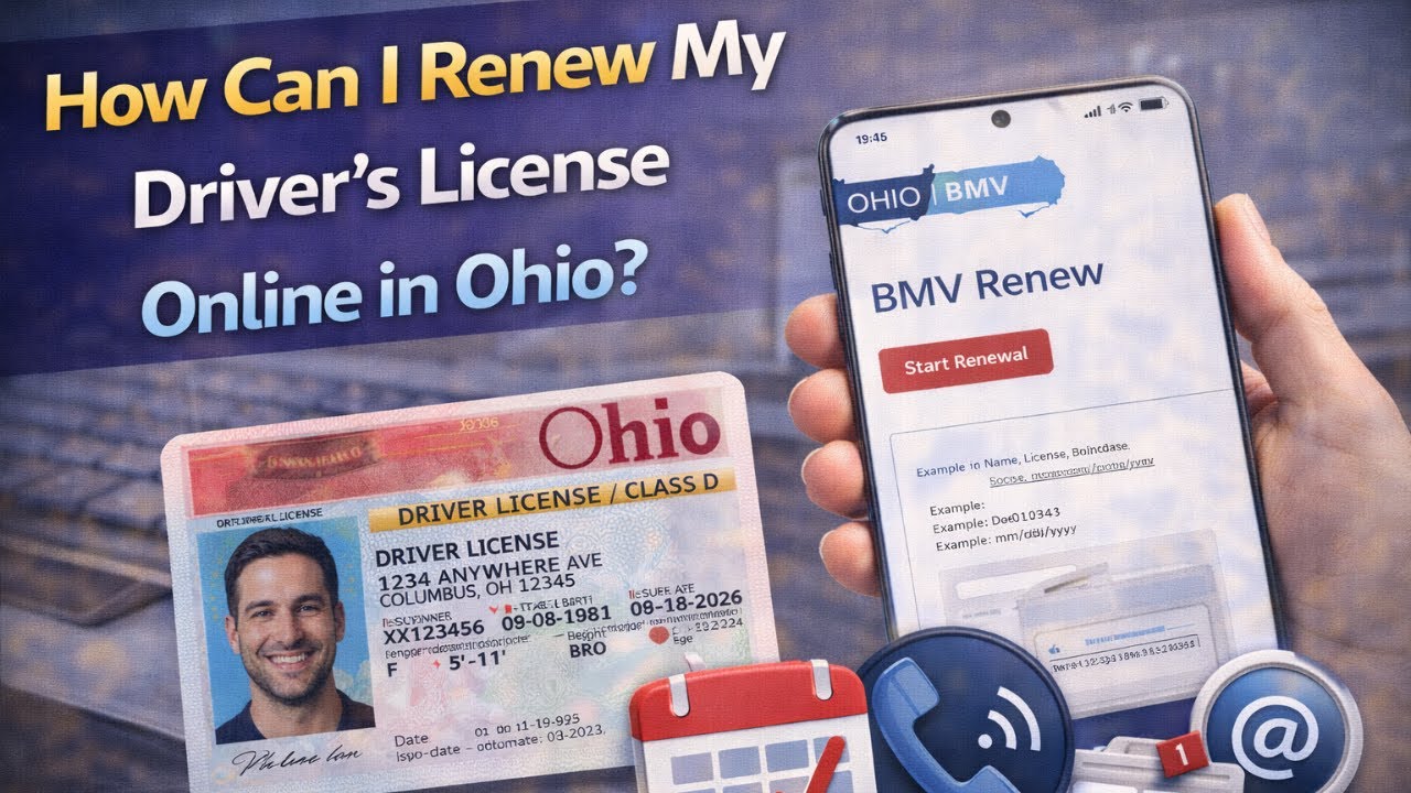 Как я могу продлить водительские права онлайн в штате Огайо?