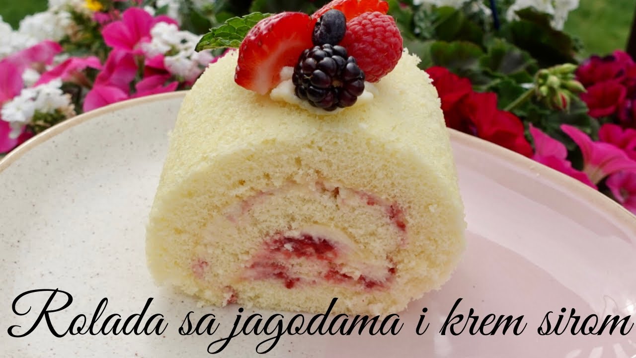 ROLAT SA JAGODAMA I KREM SIROM, NAJBOLJI NAČIN IZRADE ROLATA ZA POČETNIKE