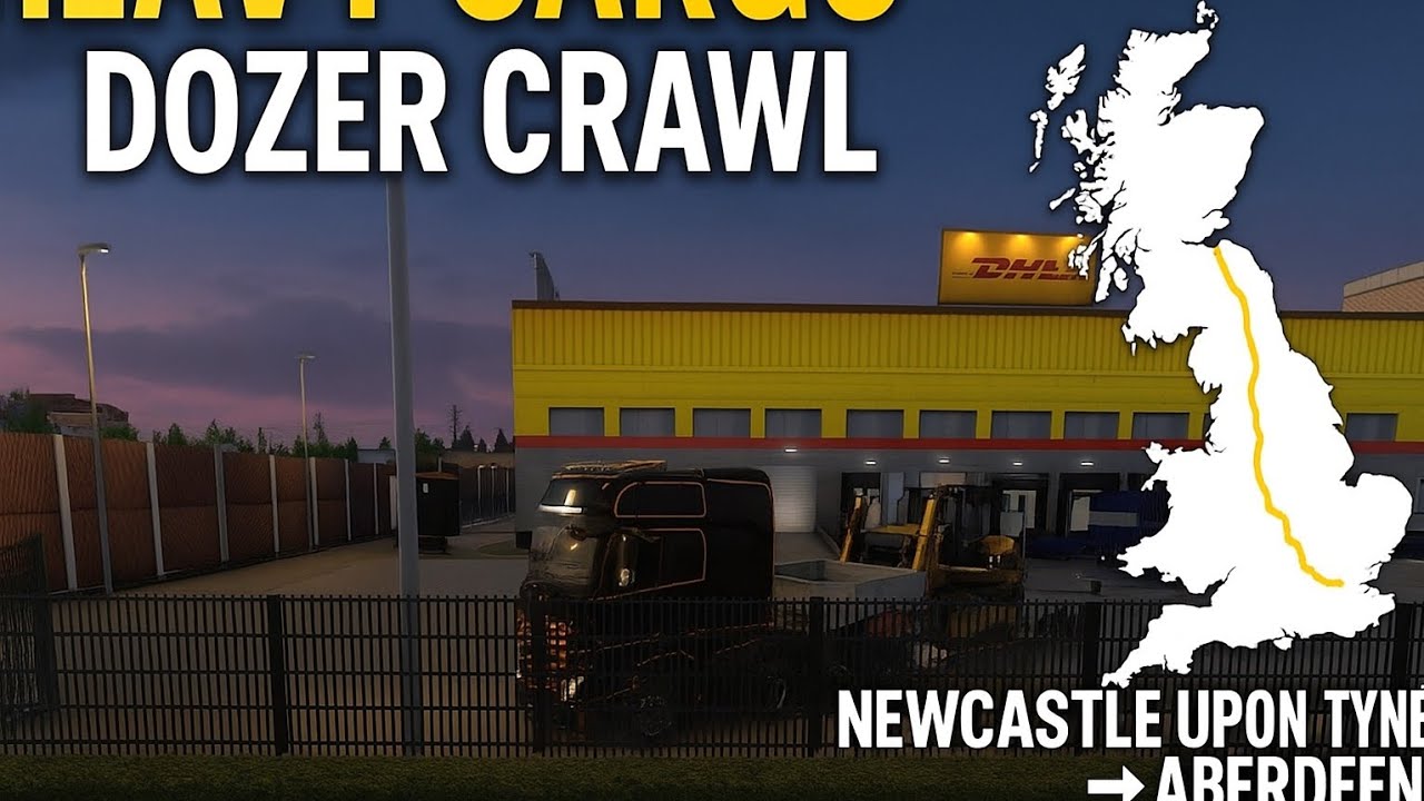 🚧 Heavy Cargo – Dozer Crawl | Newcastle upon Tyne → Aberdeen 🚛 | ETS2 ProMods
