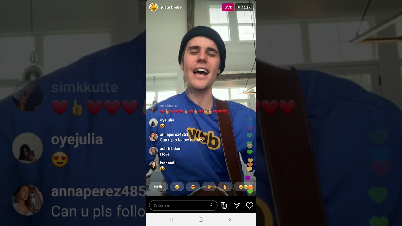 Justin Bieber - Habitual  & Available Acoustic live on Instagram