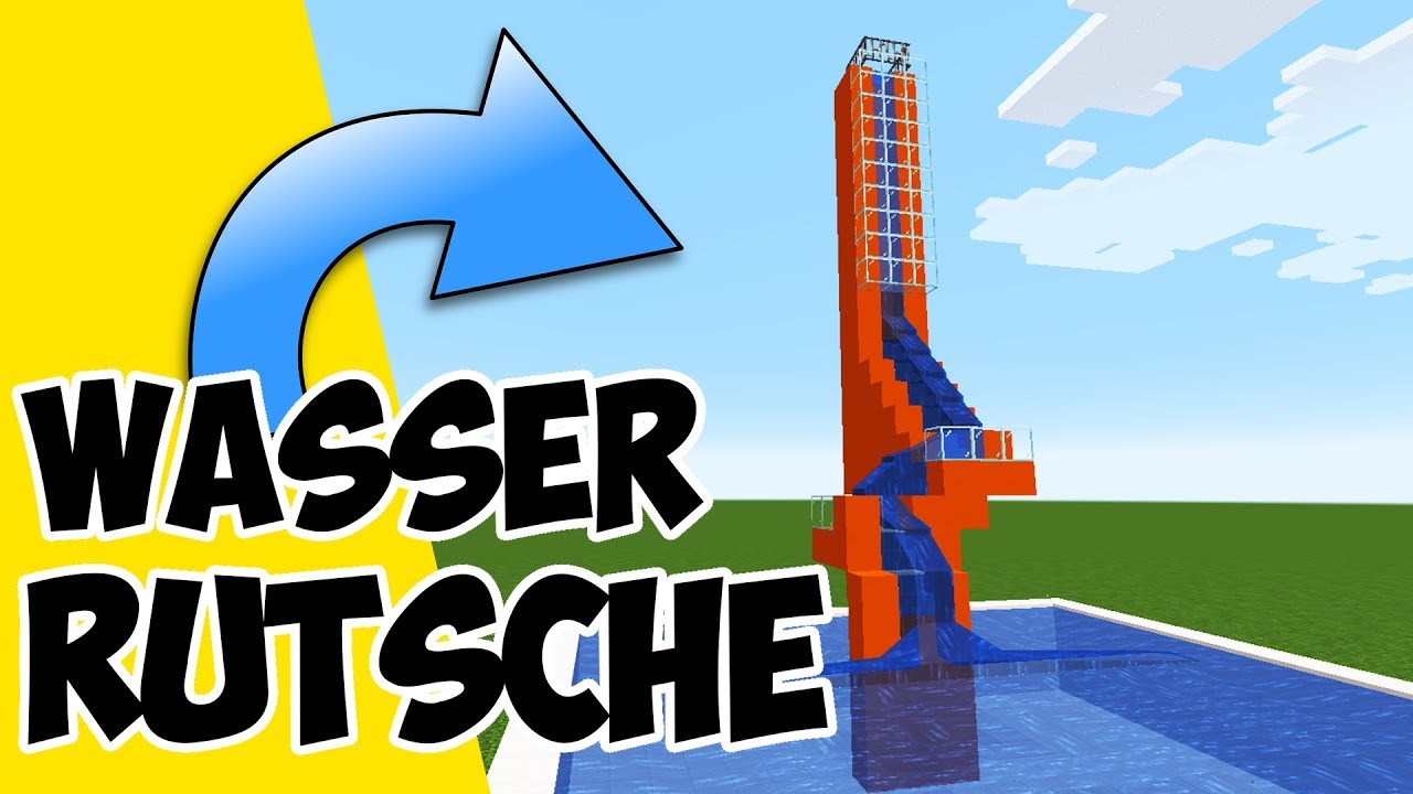 Wie Baut Man Eine Wasserrutsche In Minecraft | super einfach und genial zu bauen :)