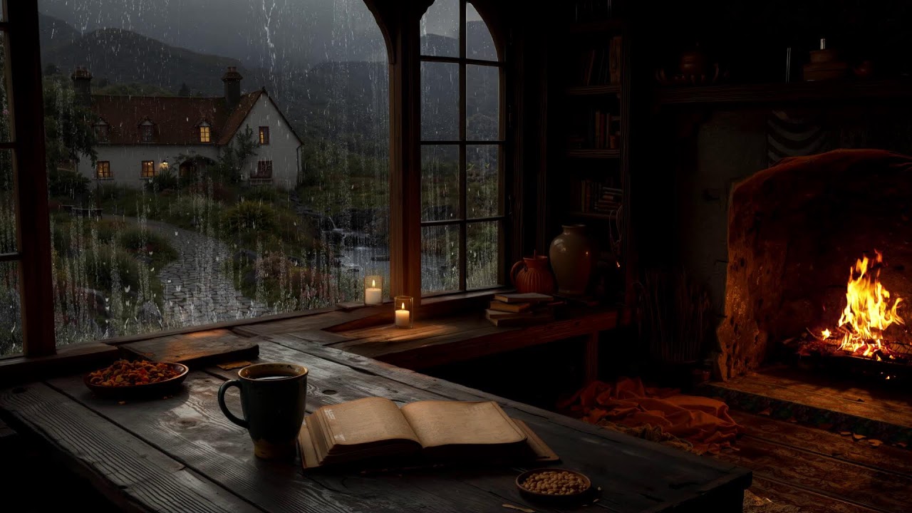 Endless Rain on Cabin Windows 🌧️ Rain Forest Sleep Ambience