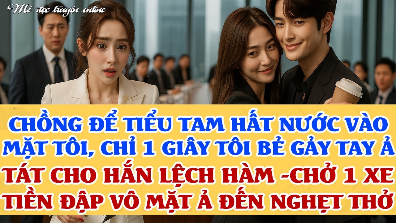 Đến cty nhận thừa kế, tiểu tam tạt nước vào mặt tôi - 1s sau tôi bẻ g.ảy tay ả -  Vả n.át mặt hắn