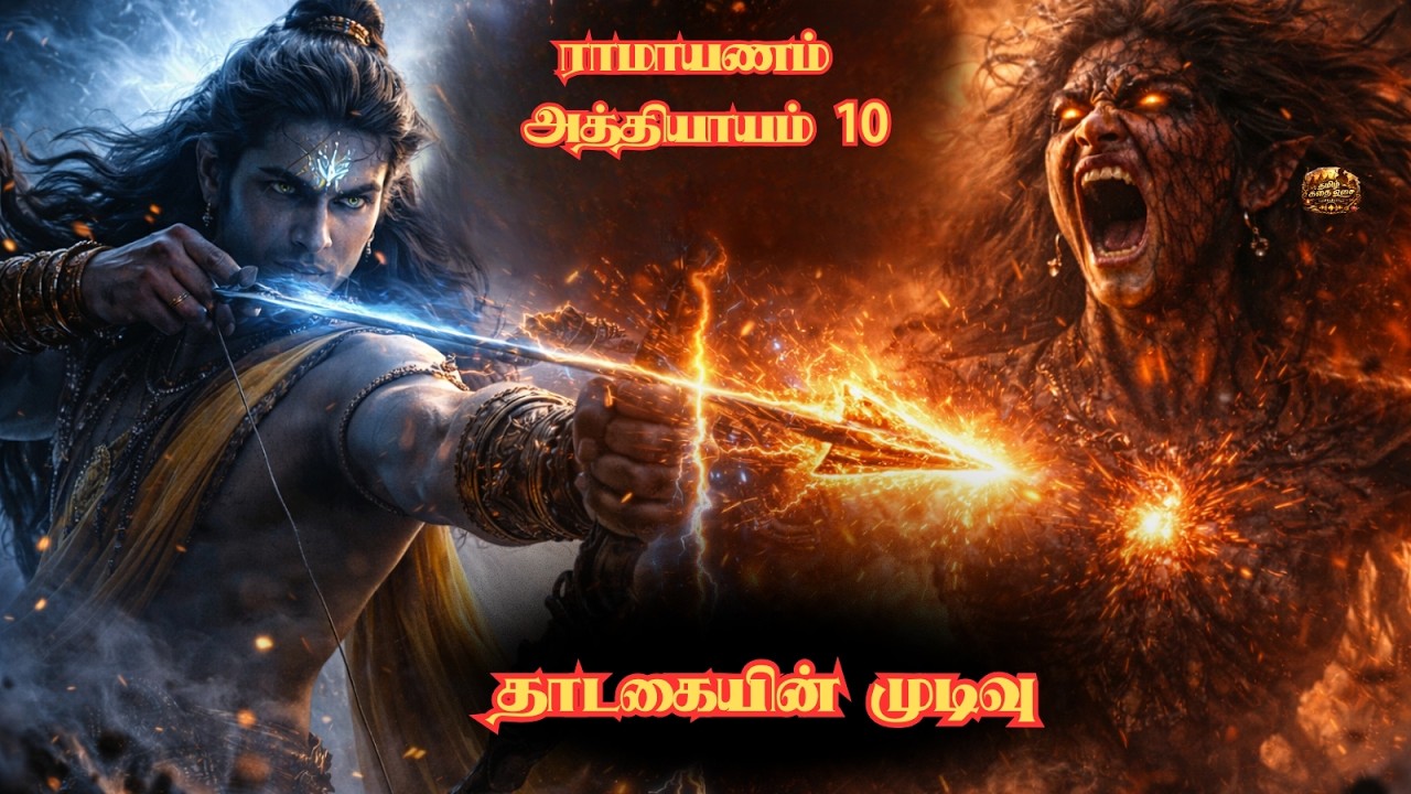 ராமாயணம் அத்தியாயம் 10 | தாடகையின் முடிவு | முதல் அம்பு… முதல் உயிர் வீழ்ந்த தருணம் #TamilBakthi