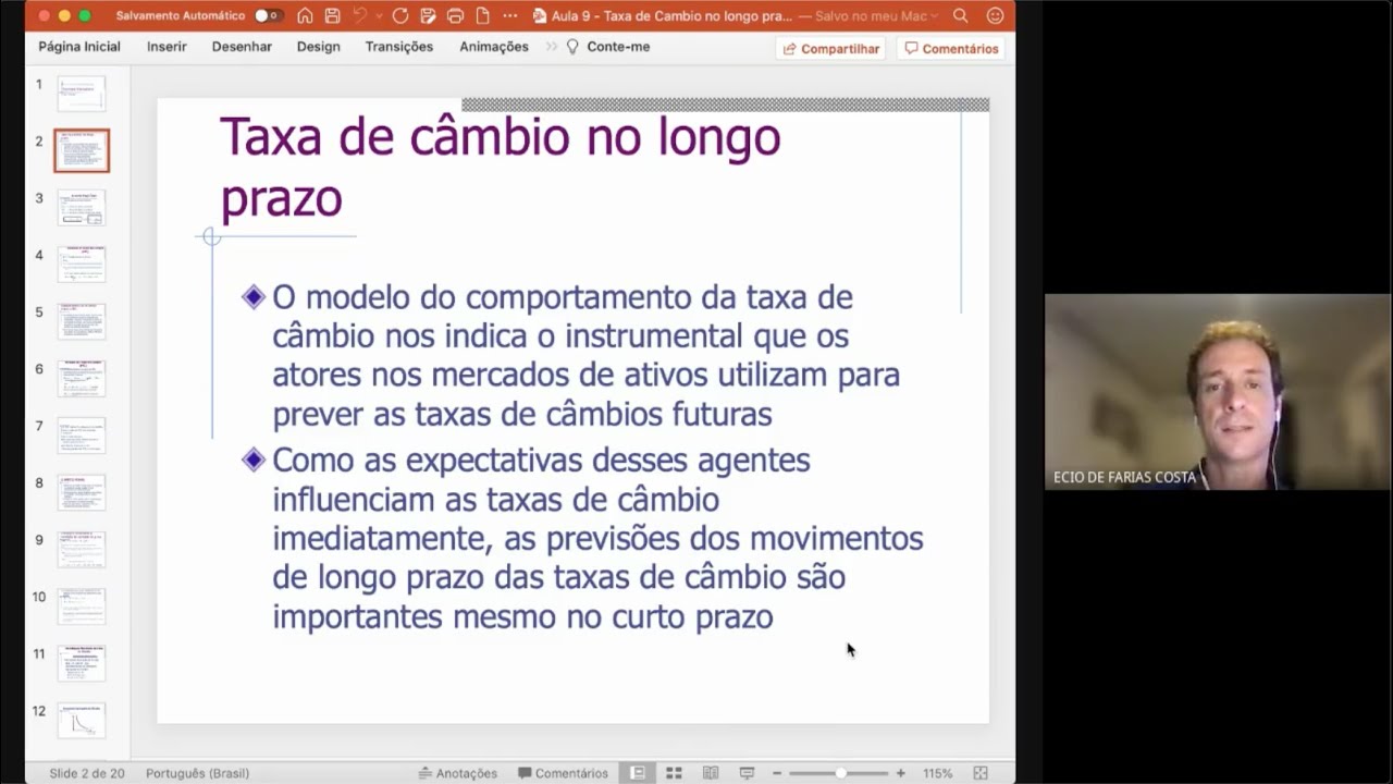 Aula 10. Taxa de Câmbio no Longo Prazo e a Paridade do Poder de Compra (PPC).
