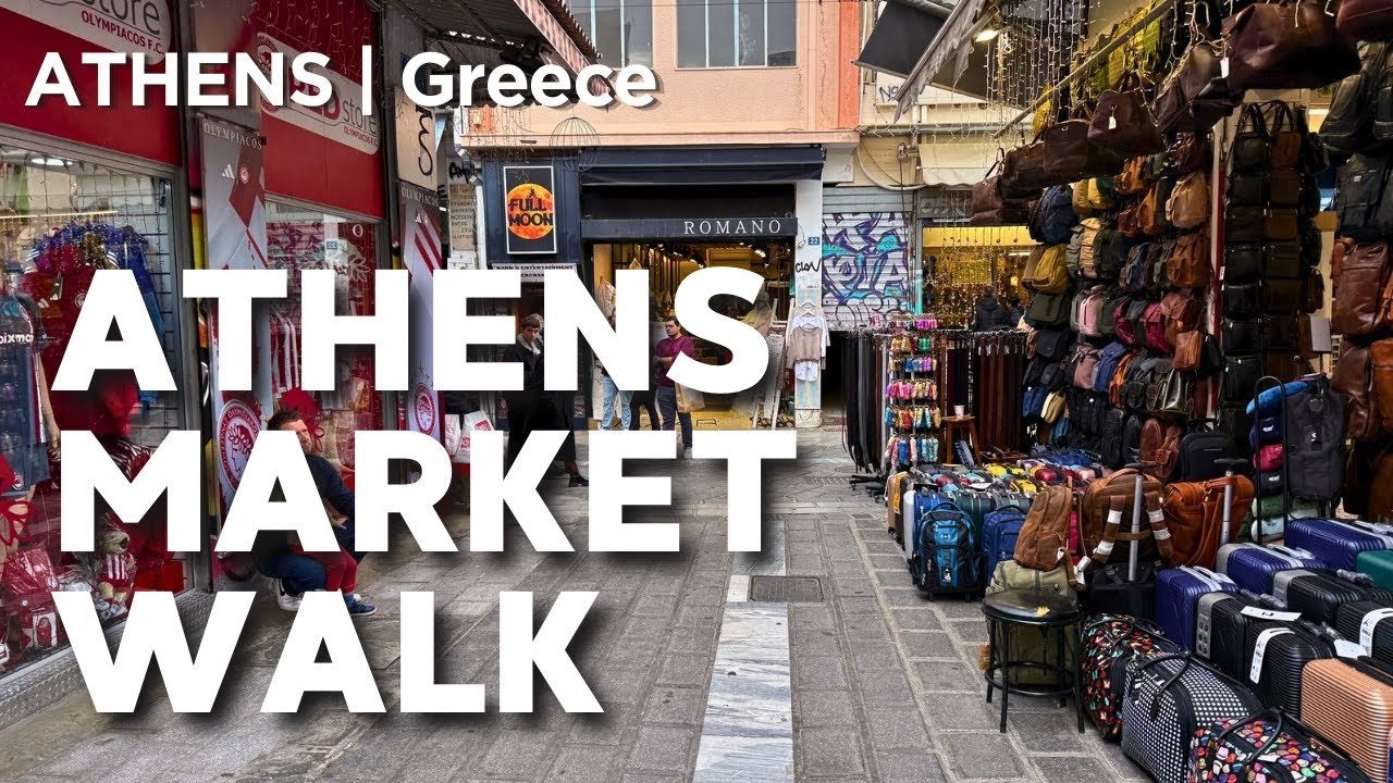 Walking Market Streets near Monastiraki Square | Everyday Athens Atmosphere (4K)