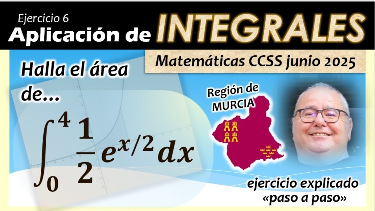 INTEGRALES. AREA ENTRE UNA FUNCIÓN Y EL EJE X #matematicas #bachillerato #integral